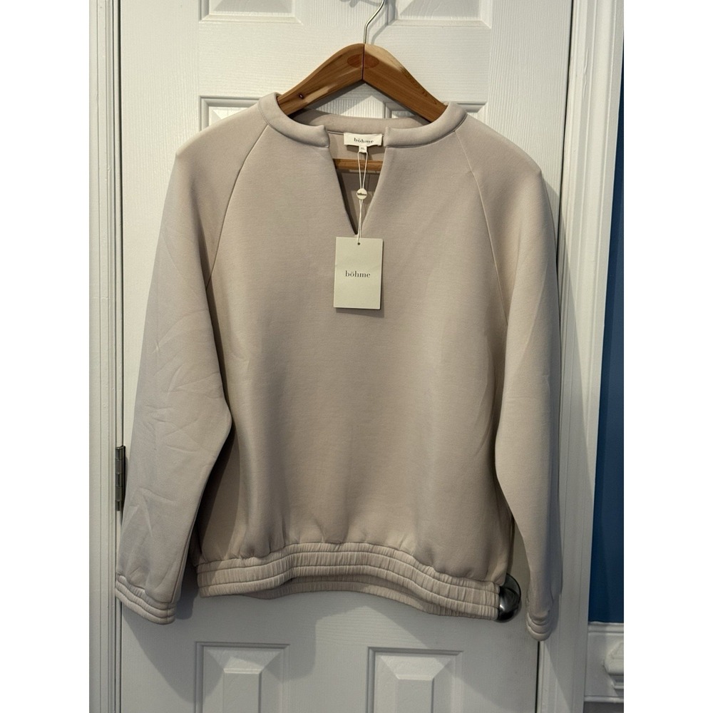 NWT Bone Lagenlook Pullover Sweater XL Minimalist Lounge Cozy By Bohme